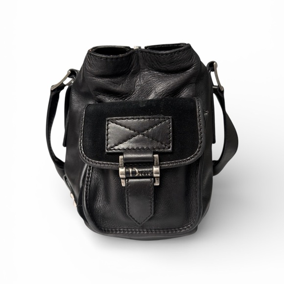 Dior Cannage Rebelle Leather and Suede Satchel Handbag - Picture 5 of 14